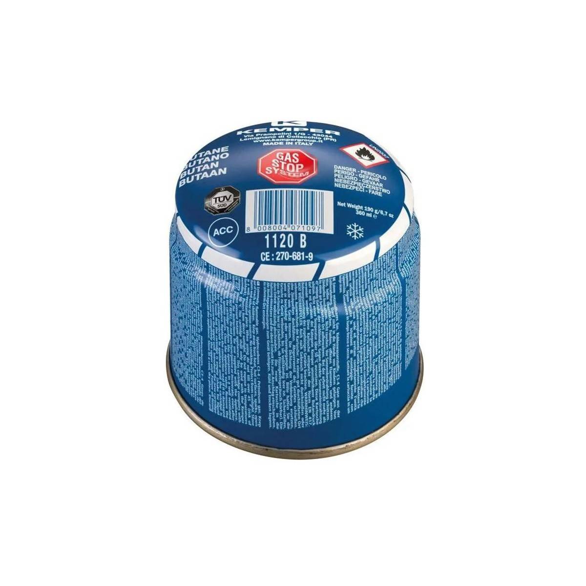 Pack de 36 Cartouches gaz 190g butane perçable sécurité stop-gaz Kemper - Imagen 4
