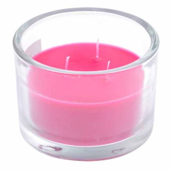 Bougie Verrine Parfumée "Essentiel" 12cm Rose