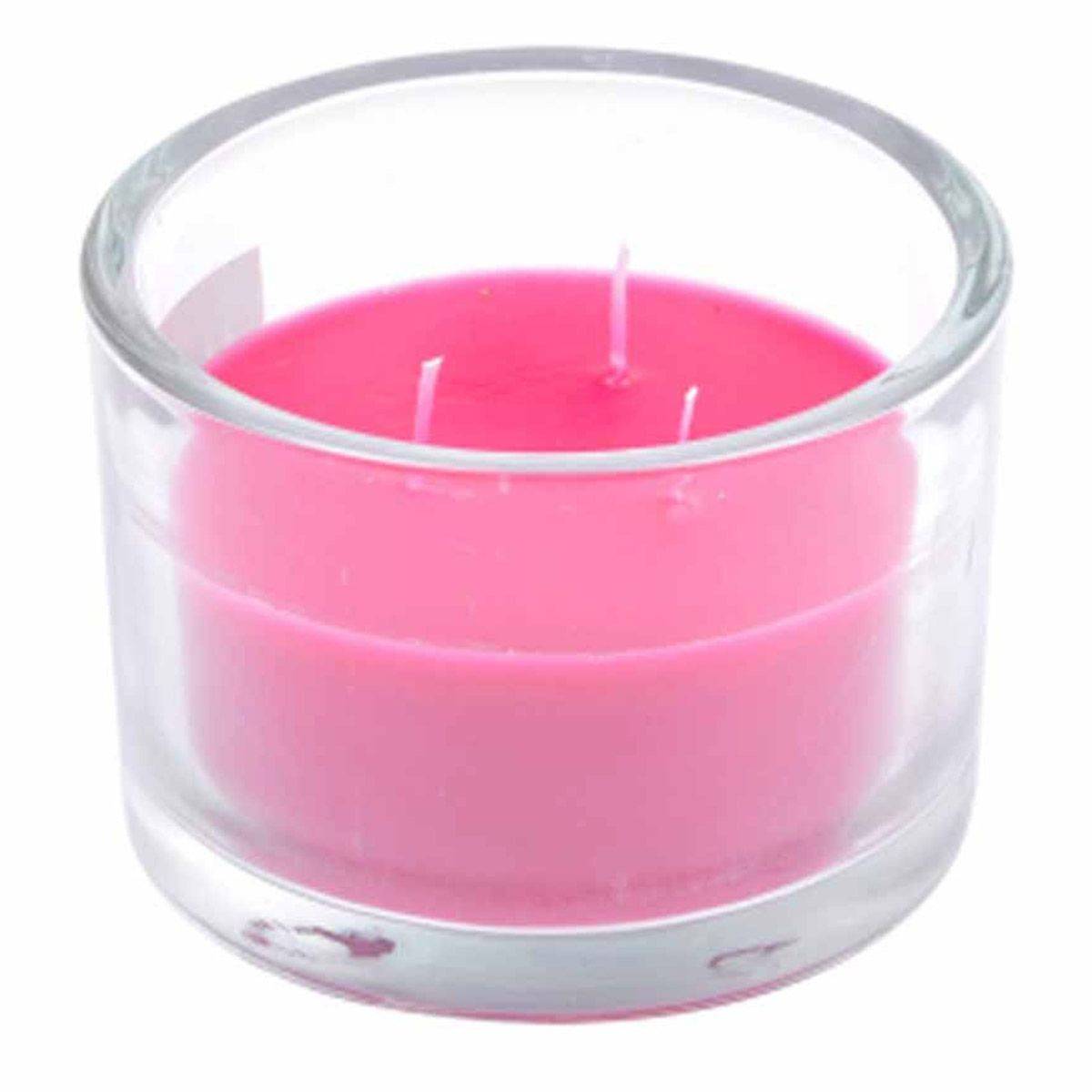 Bougie Verrine Parfumée "Essentiel" 12cm Rose