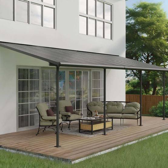 Canopia - Canopia Pergola Capri 3X7,4 Grise, toiture gris - Imagen 2