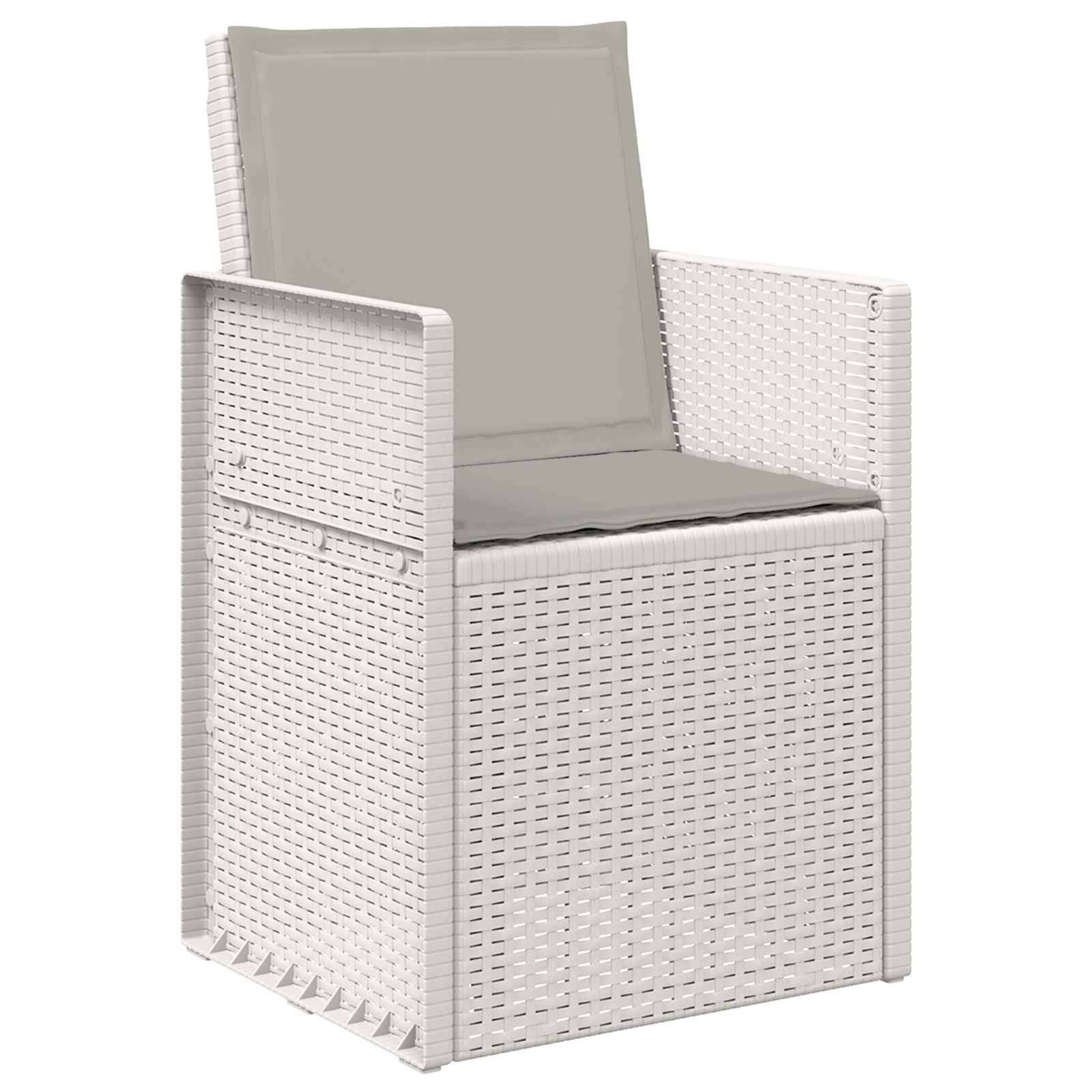 Vidaxl - Ensemble de salle à manger pour jardin 3 pcs-Salons de jardin Blanc et gris clair - Image 5