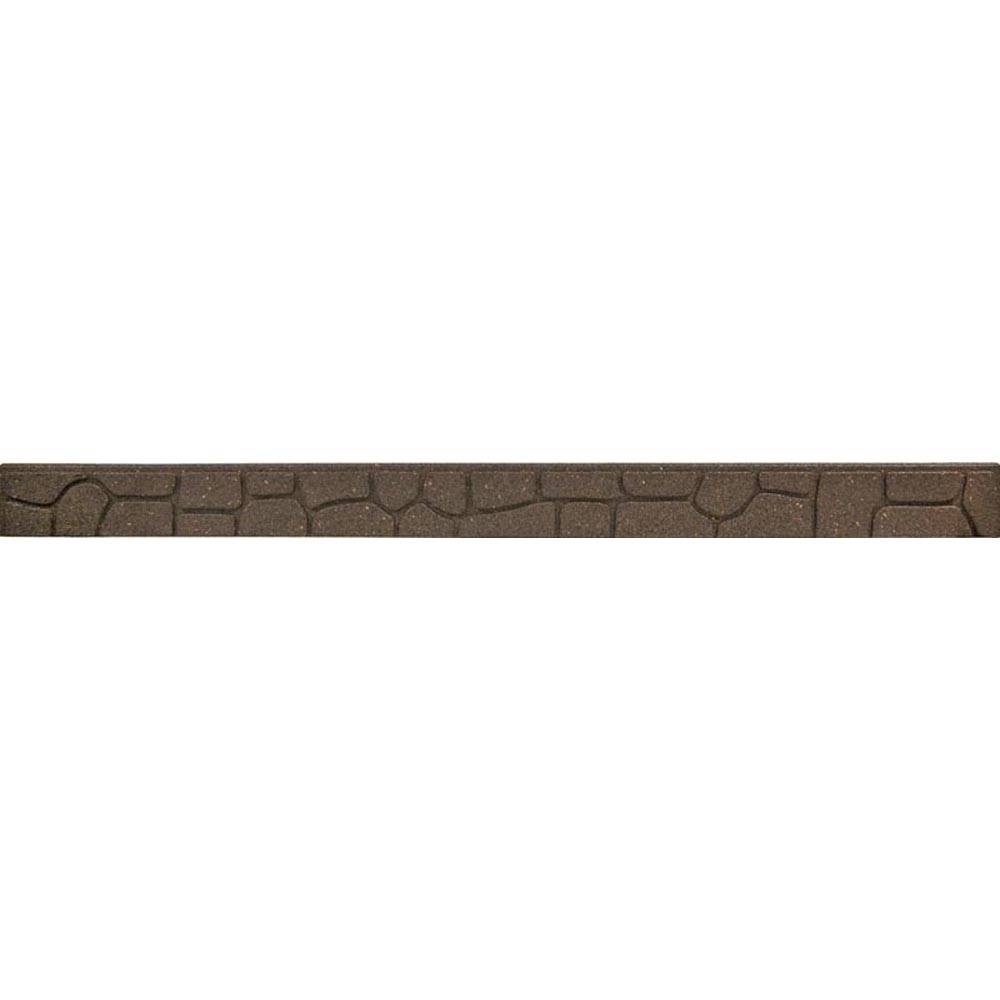 Ribimex - Bordure de jardin galet 120x2x9cm coloris terre - Imagen 1