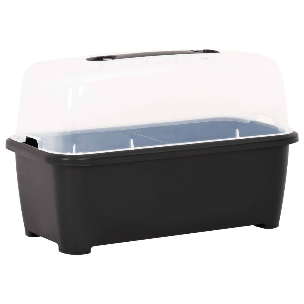 ComfortXL - Carré potager surélevé avec serre en polypropylène pour semis et plantes Anthracite – ComfortXL Outdoor Living - Image 4