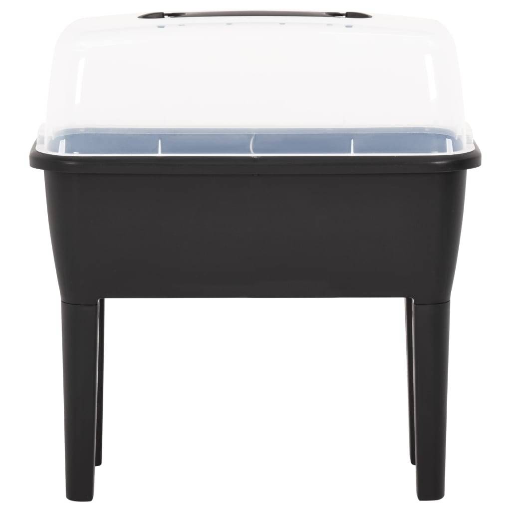 ComfortXL - Carré potager surélevé avec serre en polypropylène pour semis et plantes Anthracite – ComfortXL Outdoor Living - Image 2