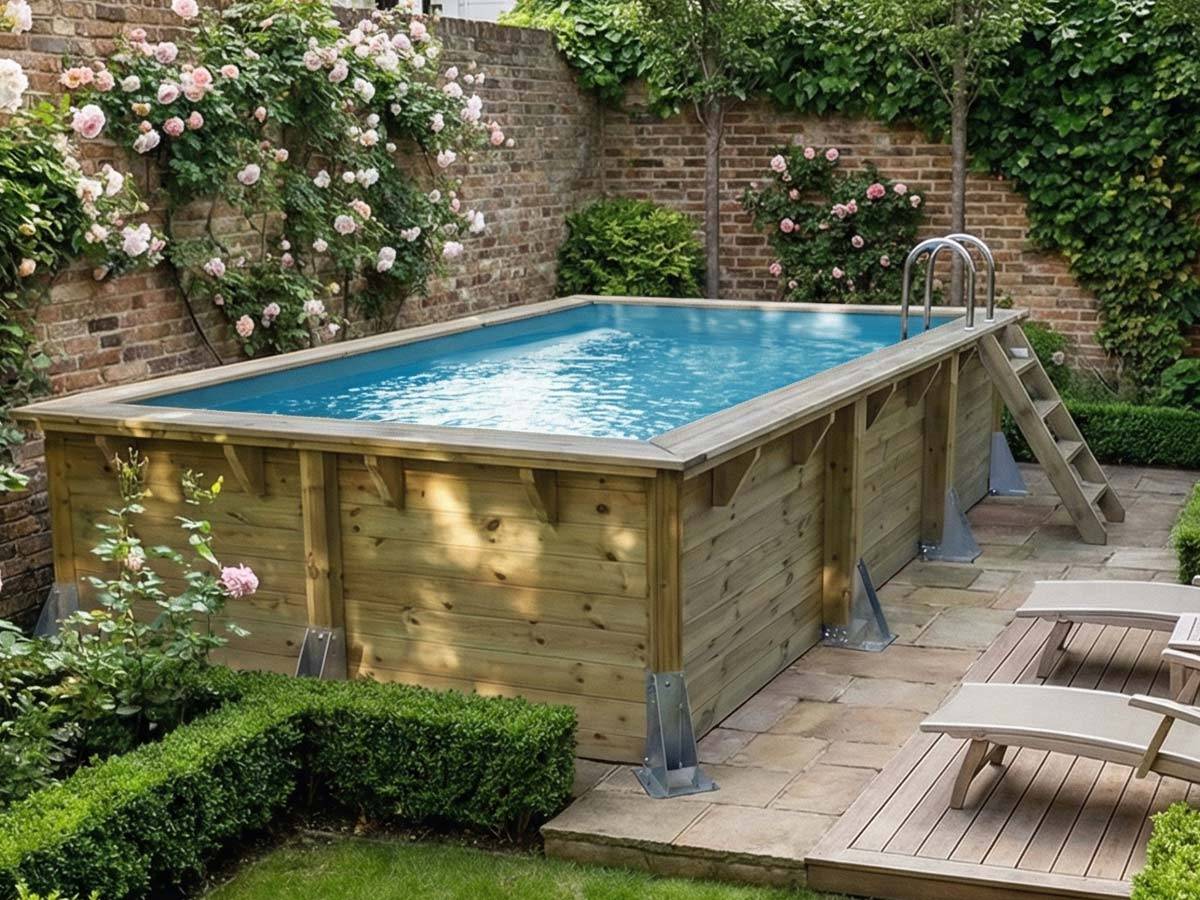 Ubbink - Piscine bois Azura 5,05 x 3,50 x 1,26 m - Liner bleu - Ubbink - Imagen 4