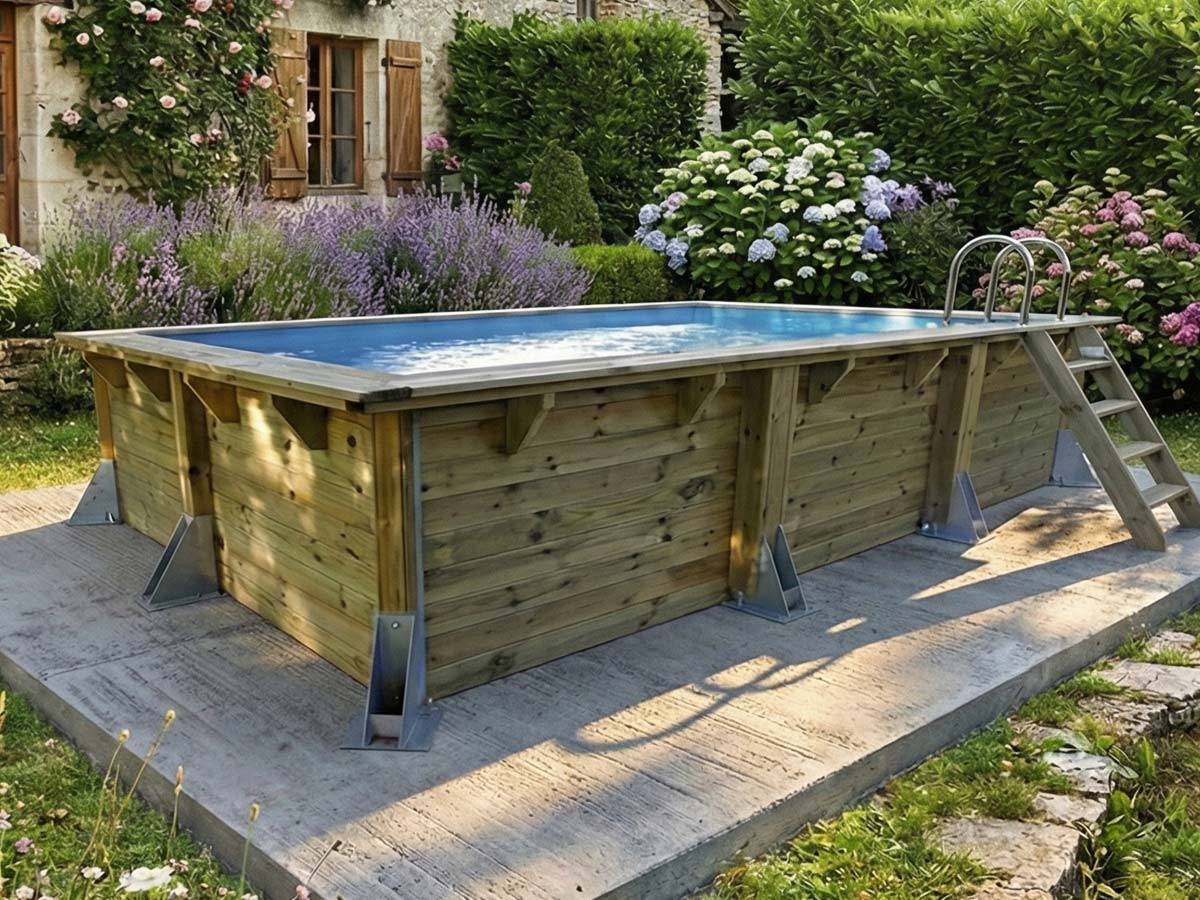 Ubbink - Piscine bois Azura 5,05 x 3,50 x 1,26 m - Liner bleu - Ubbink - Imagen 2