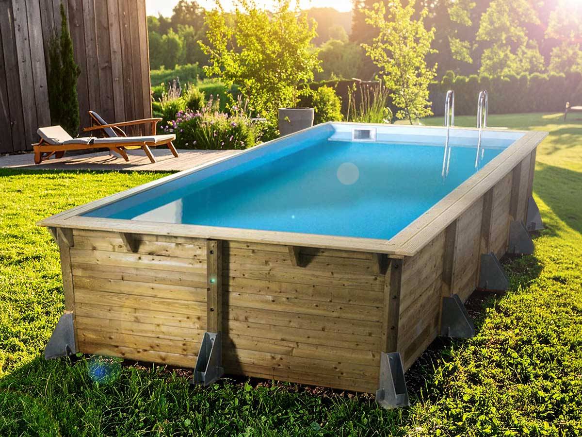 Ubbink - Piscine bois Azura 5,05 x 3,50 x 1,26 m - Liner bleu - Ubbink - Imagen 3