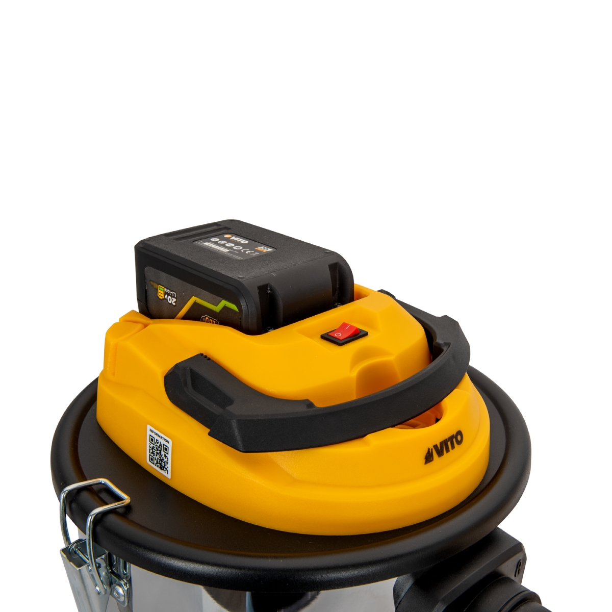 Aspirateur de cendres 20V + Batterie lithium 2Ah Cuve inox 12L + Filtre HEPA + Chargeur VITO - Image 6