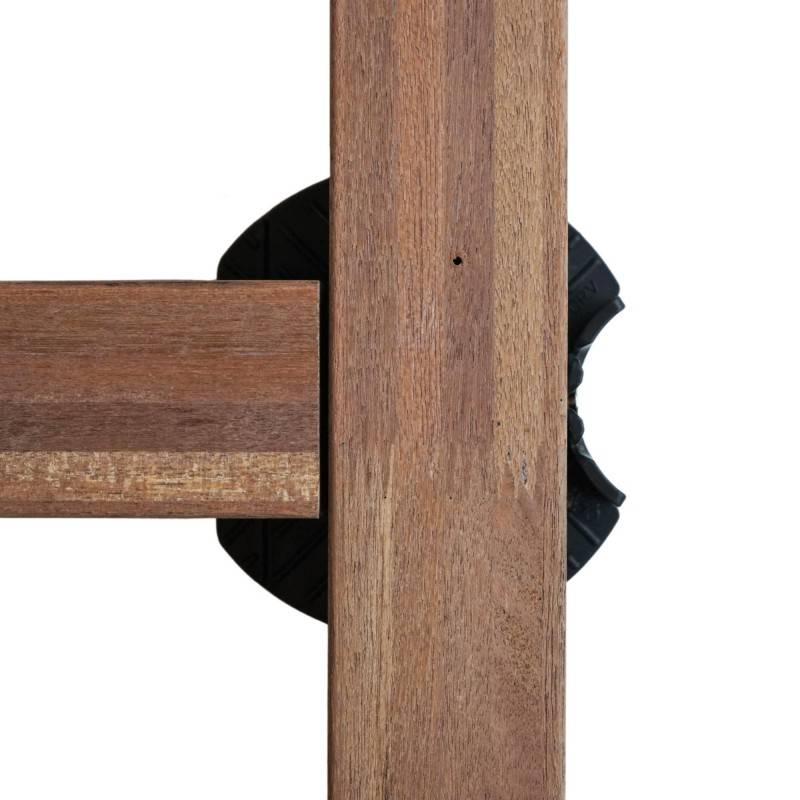 Jardinex - Plot terrasse bois réglable 3,5 - 5 cm - Noir  - Jardinex - Imagen 4