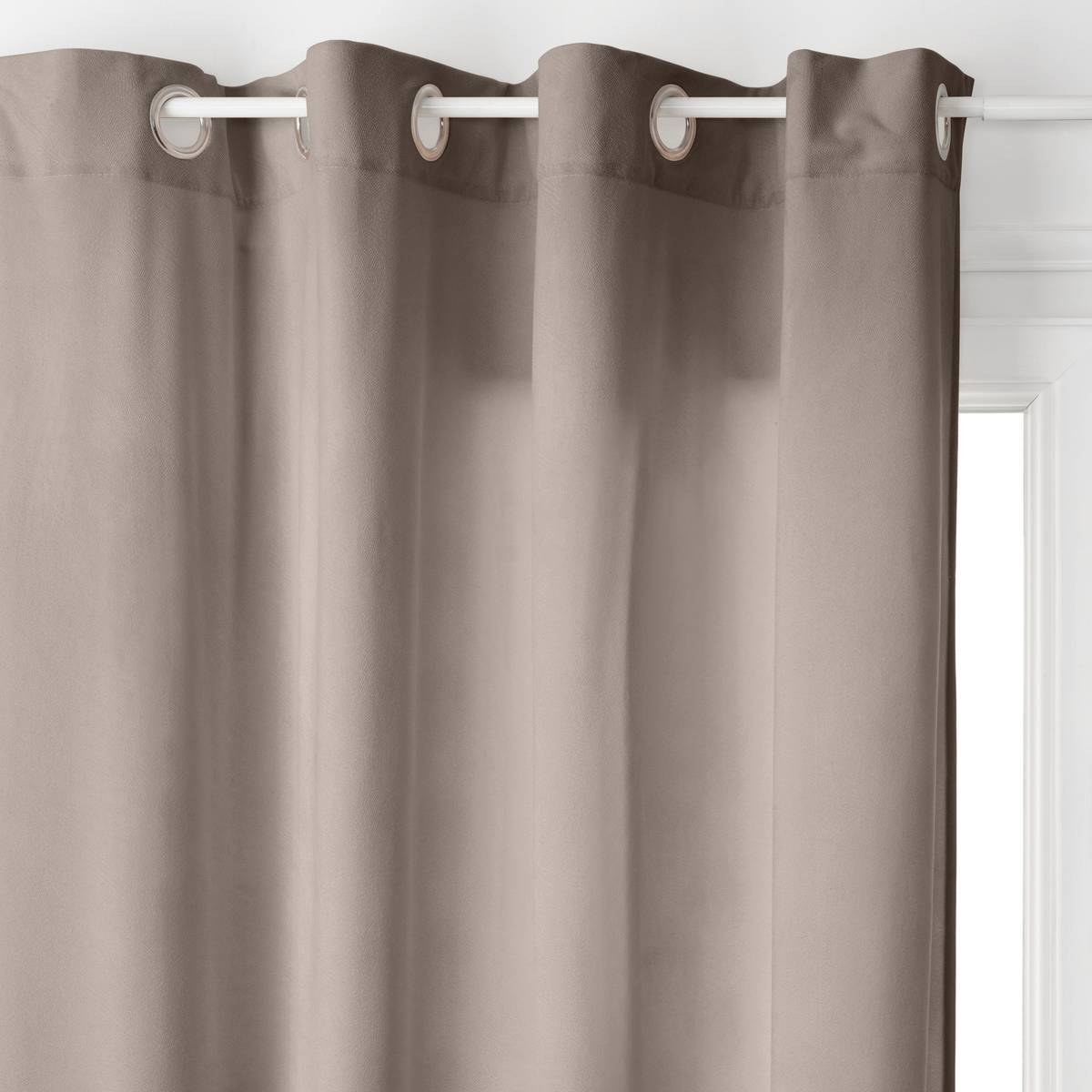 Atmosphera - Rideau "Lilou" gris taupe 140x260cm - Atmosphera Créateur d'intérieur - Imagen 2