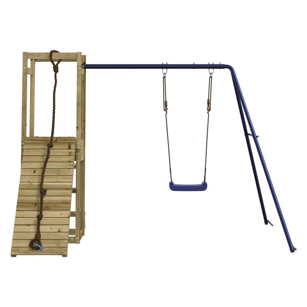 Helloshop26 - Aire de jeux d'extérieur balançoires toboggan portiques robuste jeux jardin 232 x 184 x 169 cm bois de pin imprégné - Imagen 2