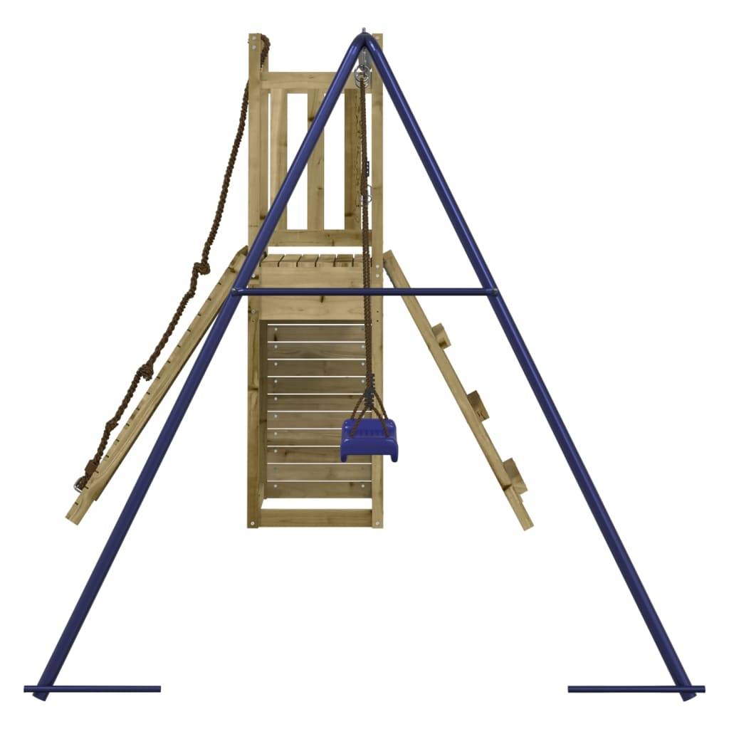 Helloshop26 - Aire de jeux d'extérieur balançoires toboggan portiques robuste jeux jardin 232 x 184 x 169 cm bois de pin imprégné - Imagen 3