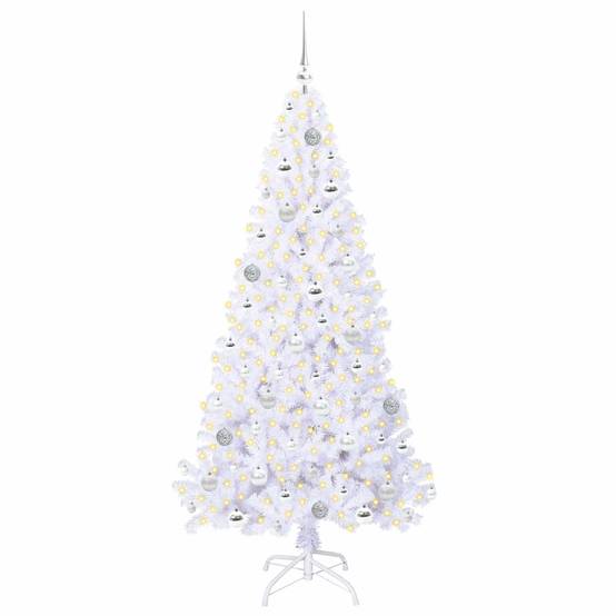 Vidaxl - Sapin de Noël artificiel avec 300 LED Blanc 180 cm PVC et Acier vidaXL 3426772 - Image 4