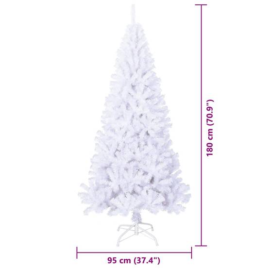 Vidaxl - Sapin de Noël artificiel avec 300 LED Blanc 180 cm PVC et Acier vidaXL 3426772 - Image 3