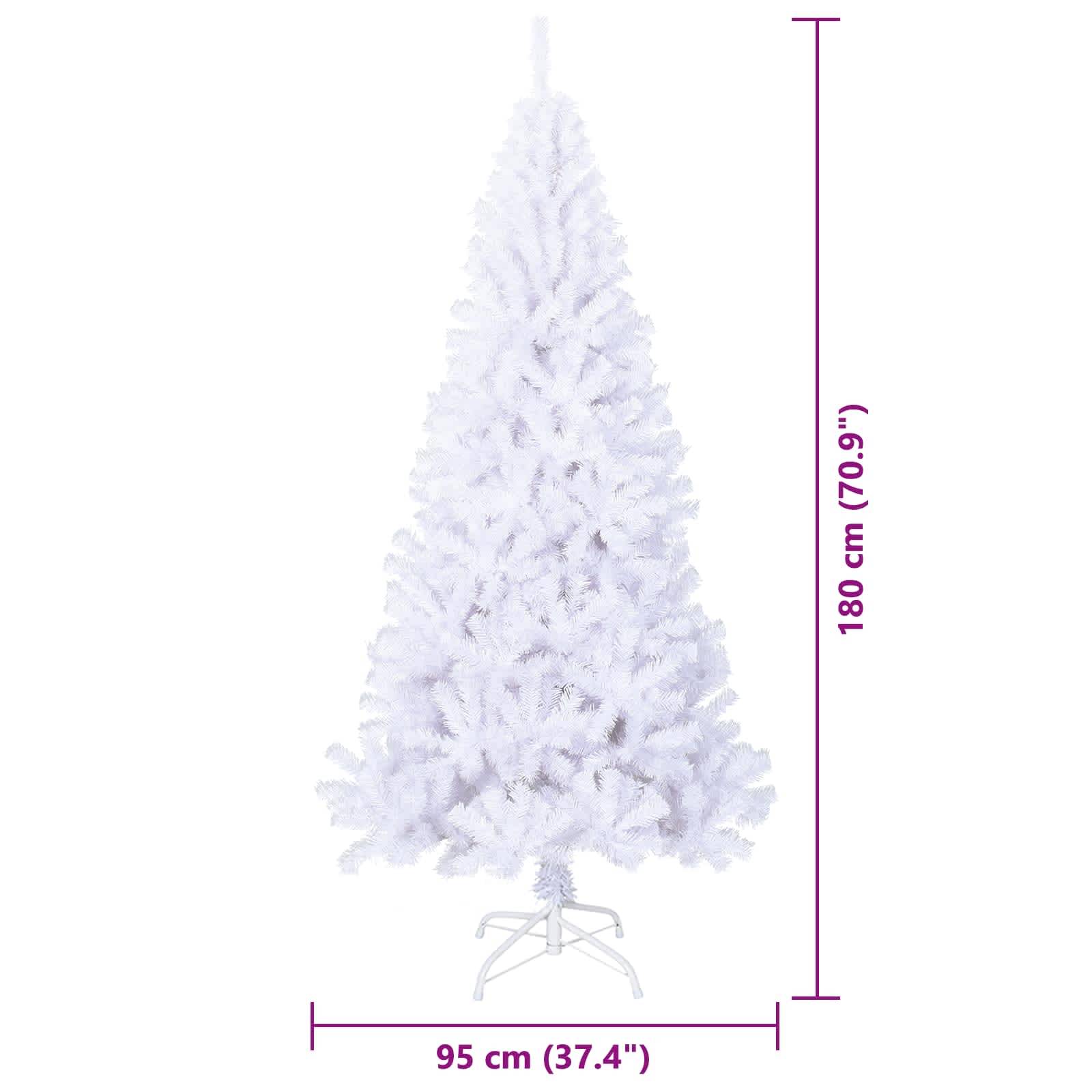 Vidaxl - Sapin de Noël artificiel avec 300 LED Blanc 180 cm PVC et Acier vidaXL 3426772 - Image 3