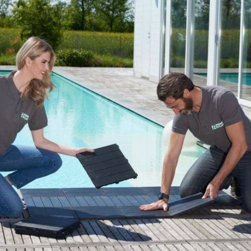 Ribimex - Dalle de terrasse grise 45x45cm - Imagen 3