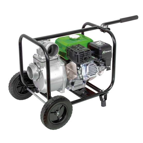 Ribimex - Motopompe thermique essence eaux claires 6 hp 212 cc 60m3 par heure sur roues