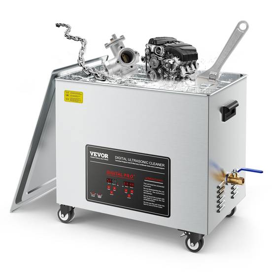 Vevor - VEVOR Nettoyeur à ultrasons 50 L, 840 W 40 kHz, chauffage 1500 W, inox, écran numérique, panier et roulettes, pour pièces industrielles et bijoux. - Image 1