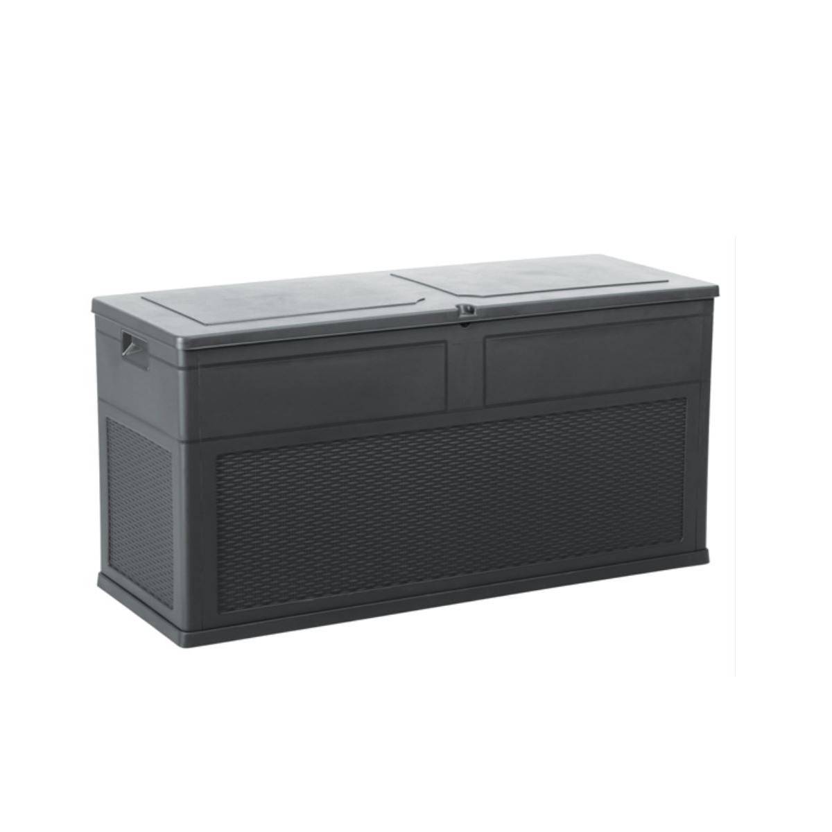 Coffre de Jardin en résine 320 Litres NOIR ANTHRACITE 119 X 46 X 60 cm Protection Anti UV TOSCANE TOOMAX - Imagen 1