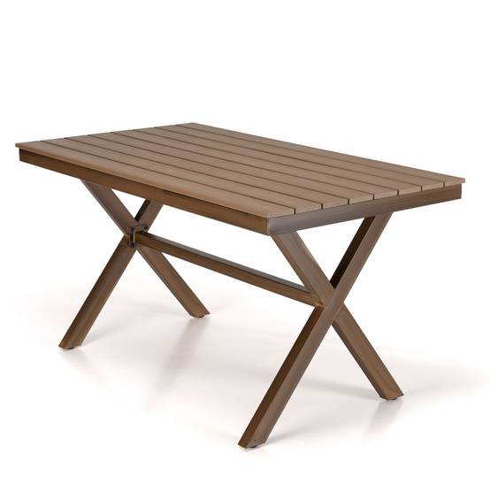 VIANNEY - Table de jardin rectangulaire 4 personnes 140x80cm - Image 7