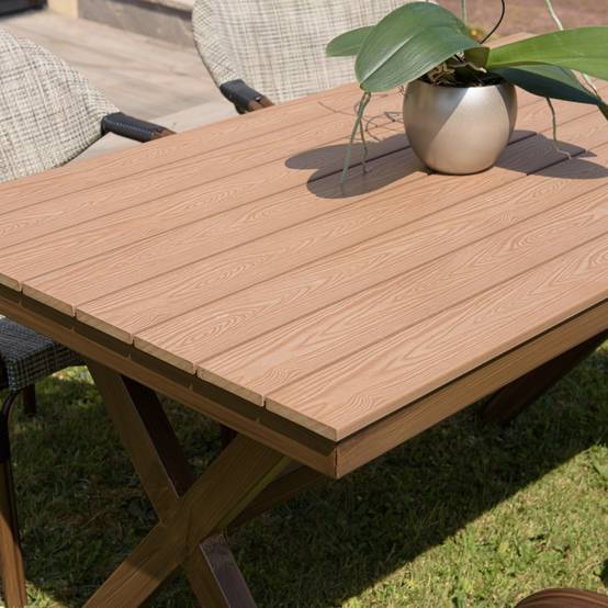 VIANNEY - Table de jardin rectangulaire 4 personnes 140x80cm - Image 3