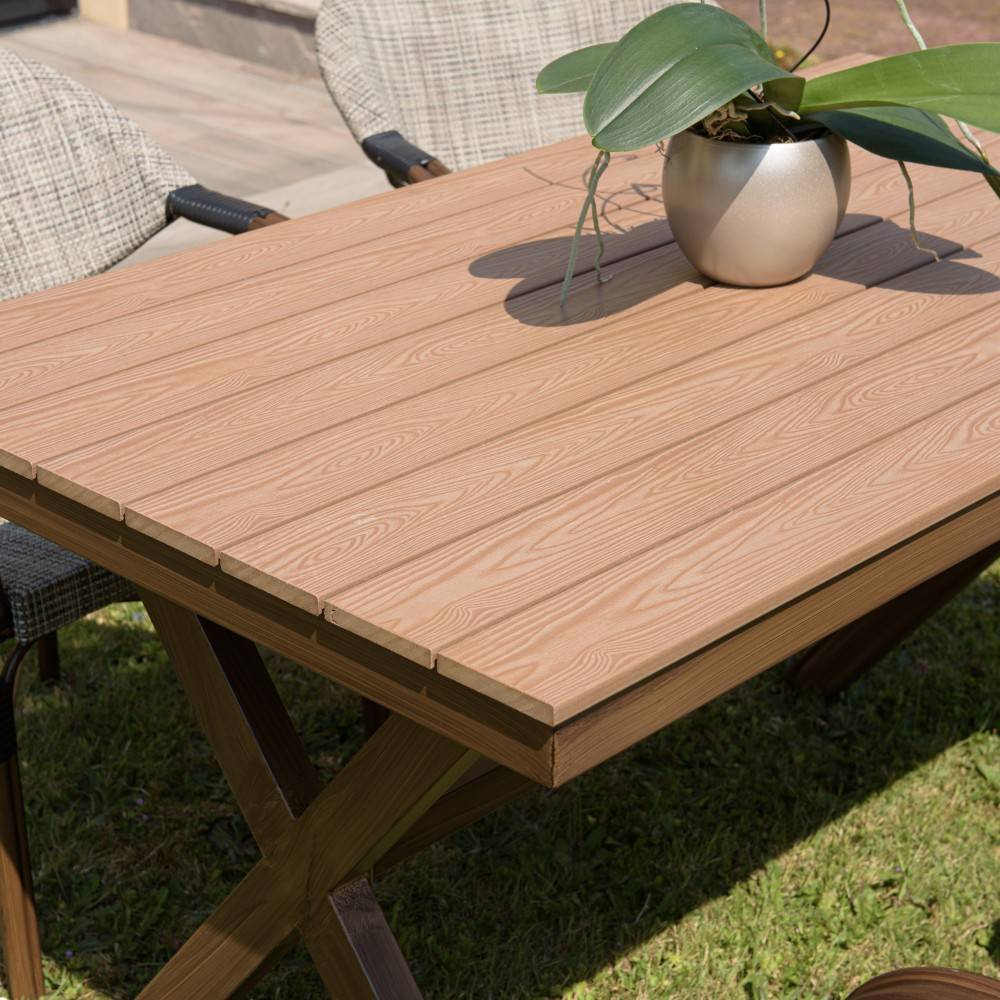 VIANNEY - Table de jardin rectangulaire 4 personnes 140x80cm - Image 3
