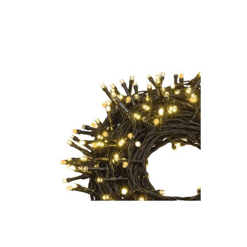 Lotti - Guirlande compacte BOA 20,5m 1000 LED blanc chaud & ambré, câble vert, minuterie extérieur Lotti - Image 2