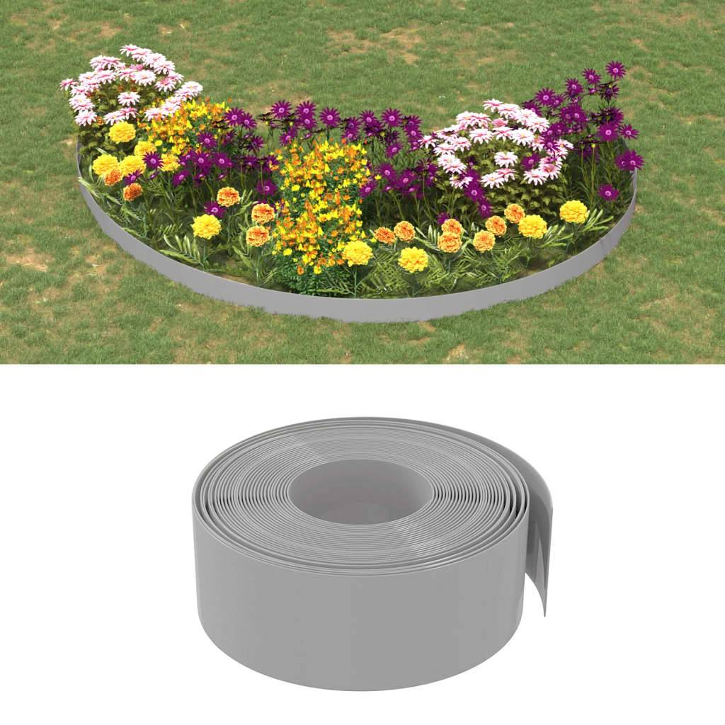 Bordure jardin flexible plastique PE aménagement allées bassins 3pcs 10mx20cm gris - ComfortXL Outdoor Living - Image 1