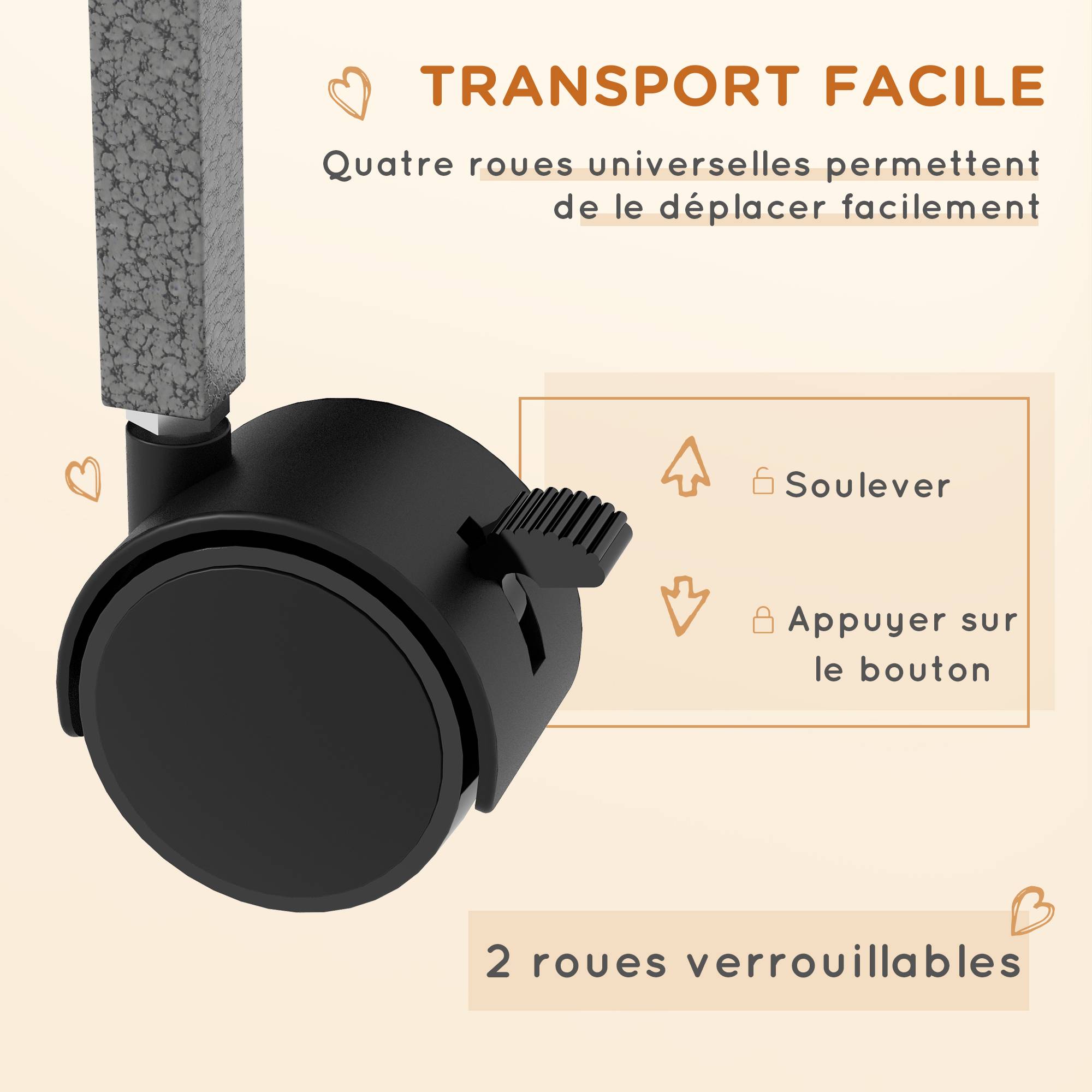 Pawhut - Cage rongeurs 4 plateformes 3 rampes 4 portes dim. 80L x 52l x 159H cm acier gris moucheté noir - Imagen 5