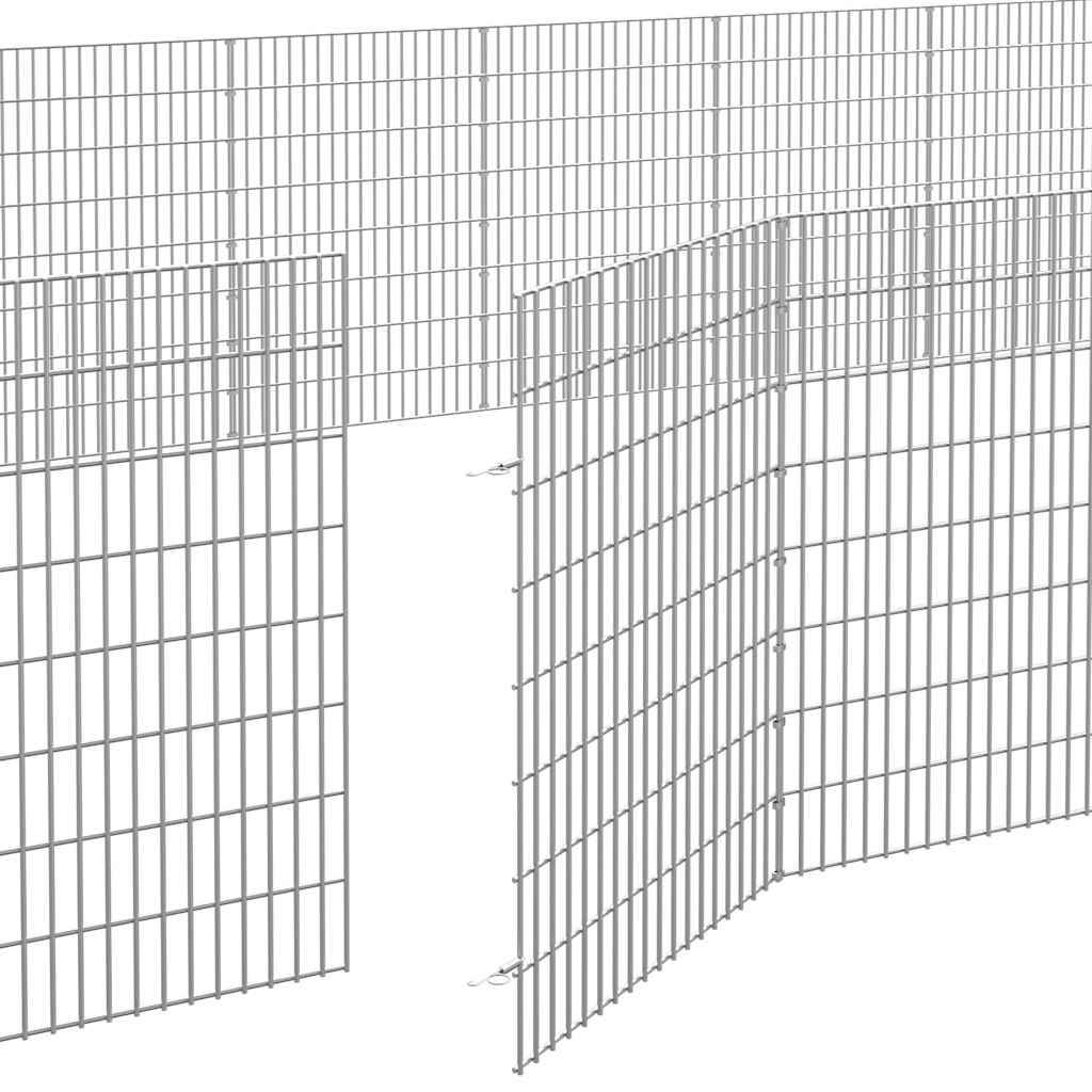 Vidaxl - Enclos pour animaux en liberté 24panneaux 54x80cm fer galvanisé vidaXL 3321347 - Image 8