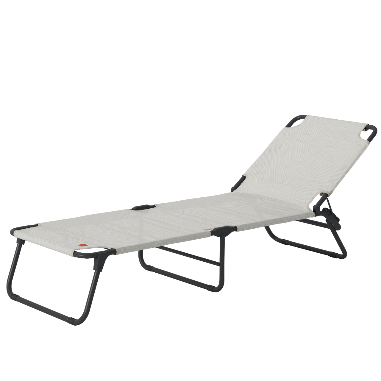 Fiam - Bain de Soleil AMIGO Aluminium ANTHRACITE Texfil BLANC BEIGE 161/190x60x36/82 cm FIAM - Imagen 1