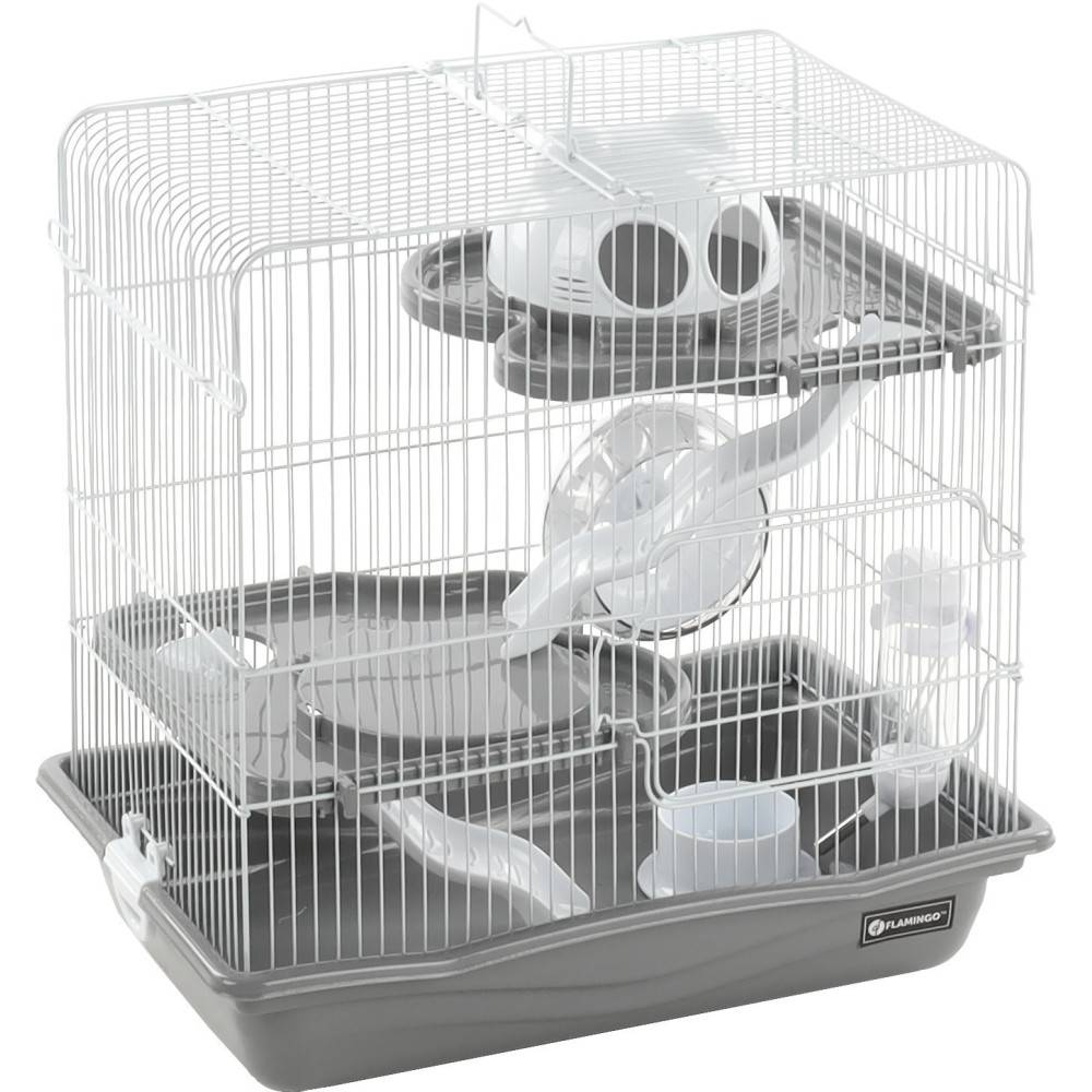 Flamingo - Cage pour Hamster Binky grise 45 x 30 x 44.5 cm - Imagen 1