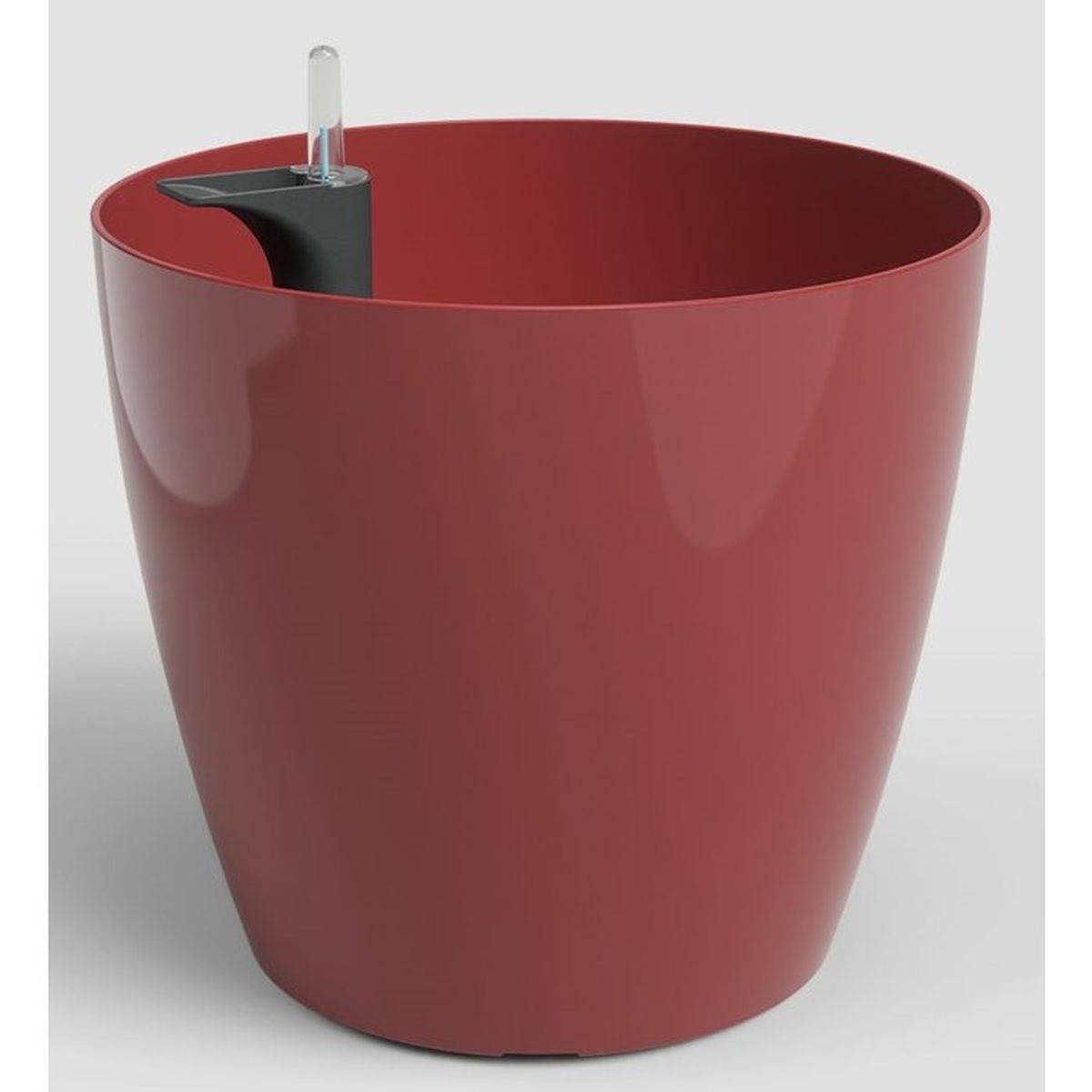 Artevasi - Pot de fleur auto-arrosant San Remo 30 cm rouge foncé brillant dessus de table - ARTEVASI - Imagen 1