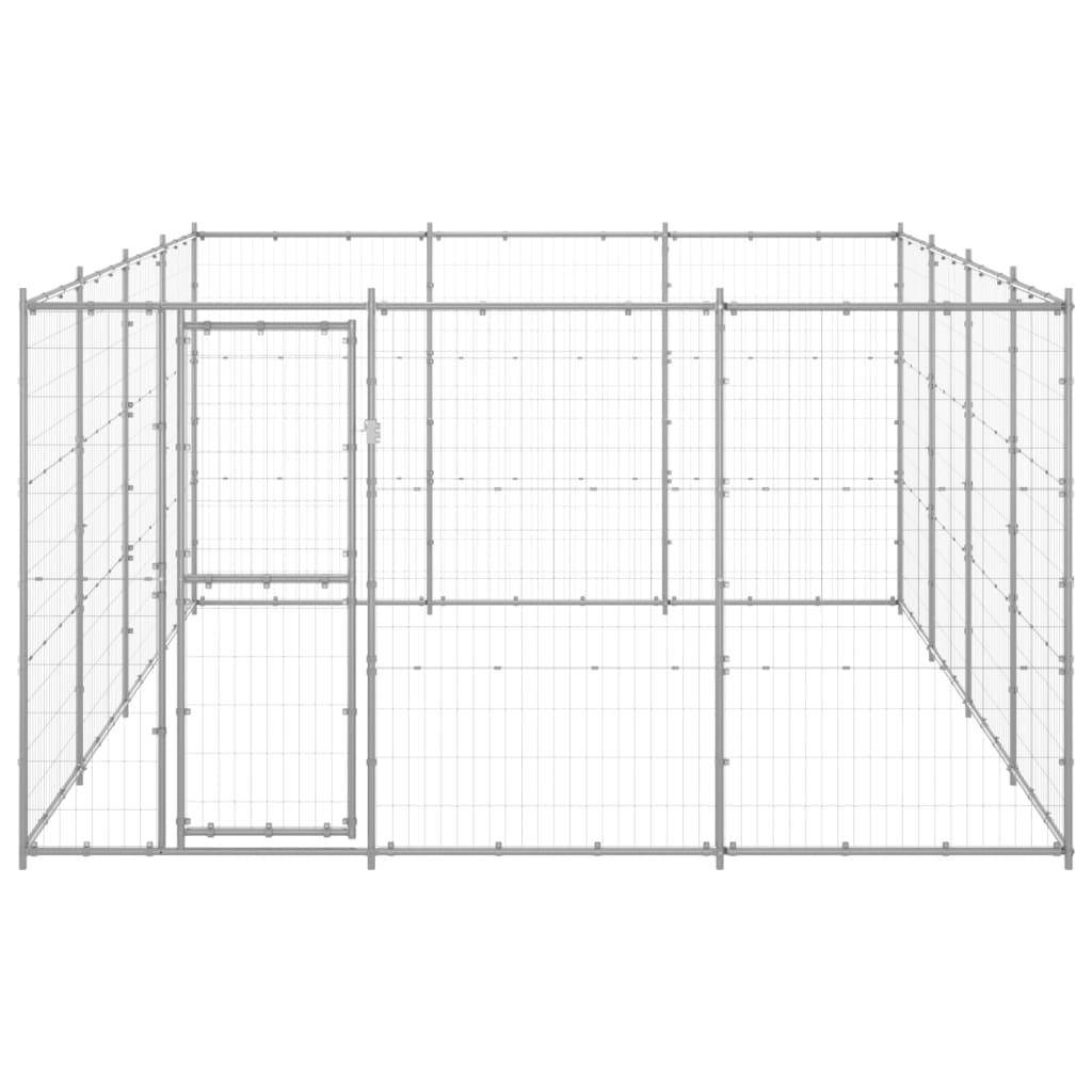 Helloshop26 - Chenil extérieur cage enclos parc animaux chien extérieur acier galvanisé 14,52 m² - Imagen 3