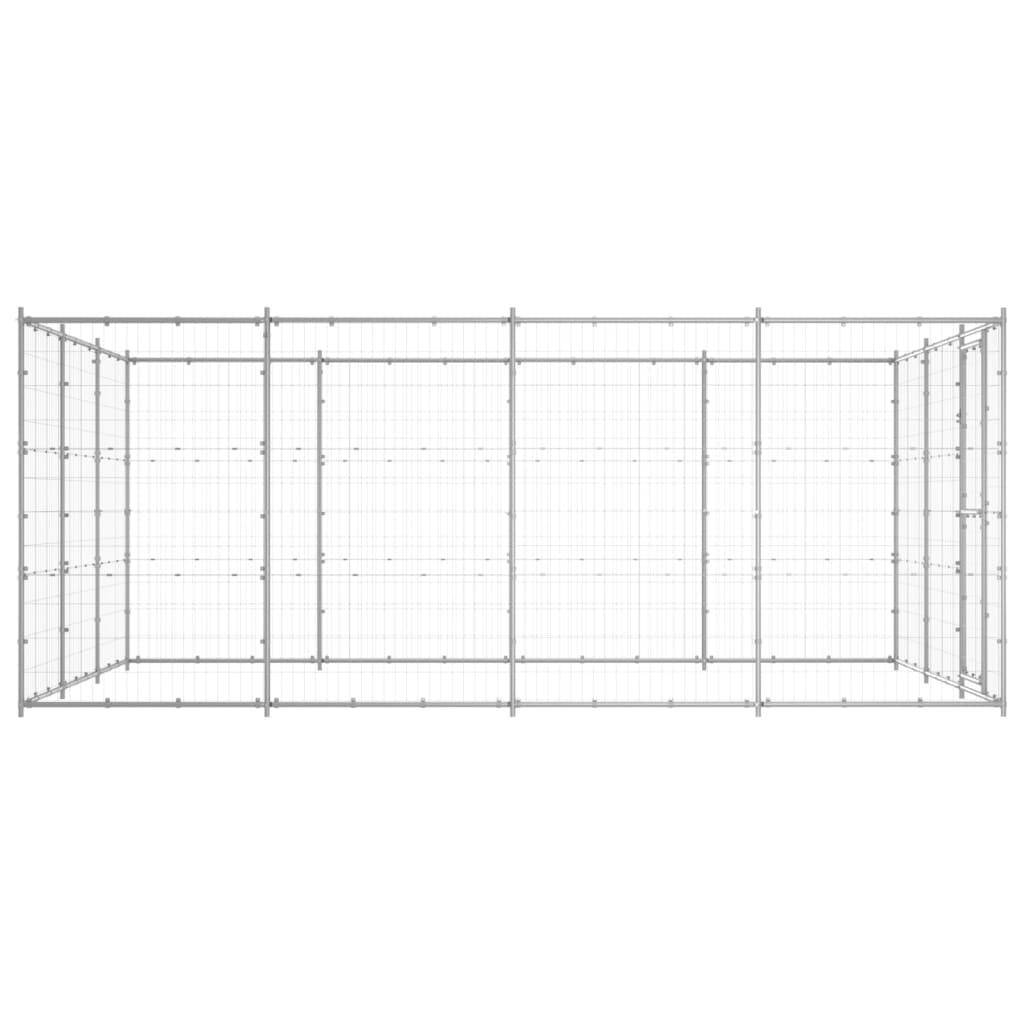 Helloshop26 - Chenil extérieur cage enclos parc animaux chien extérieur acier galvanisé 14,52 m² - Imagen 4