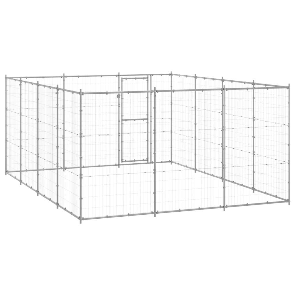 Helloshop26 - Chenil extérieur cage enclos parc animaux chien extérieur acier galvanisé 14,52 m² - Imagen 5