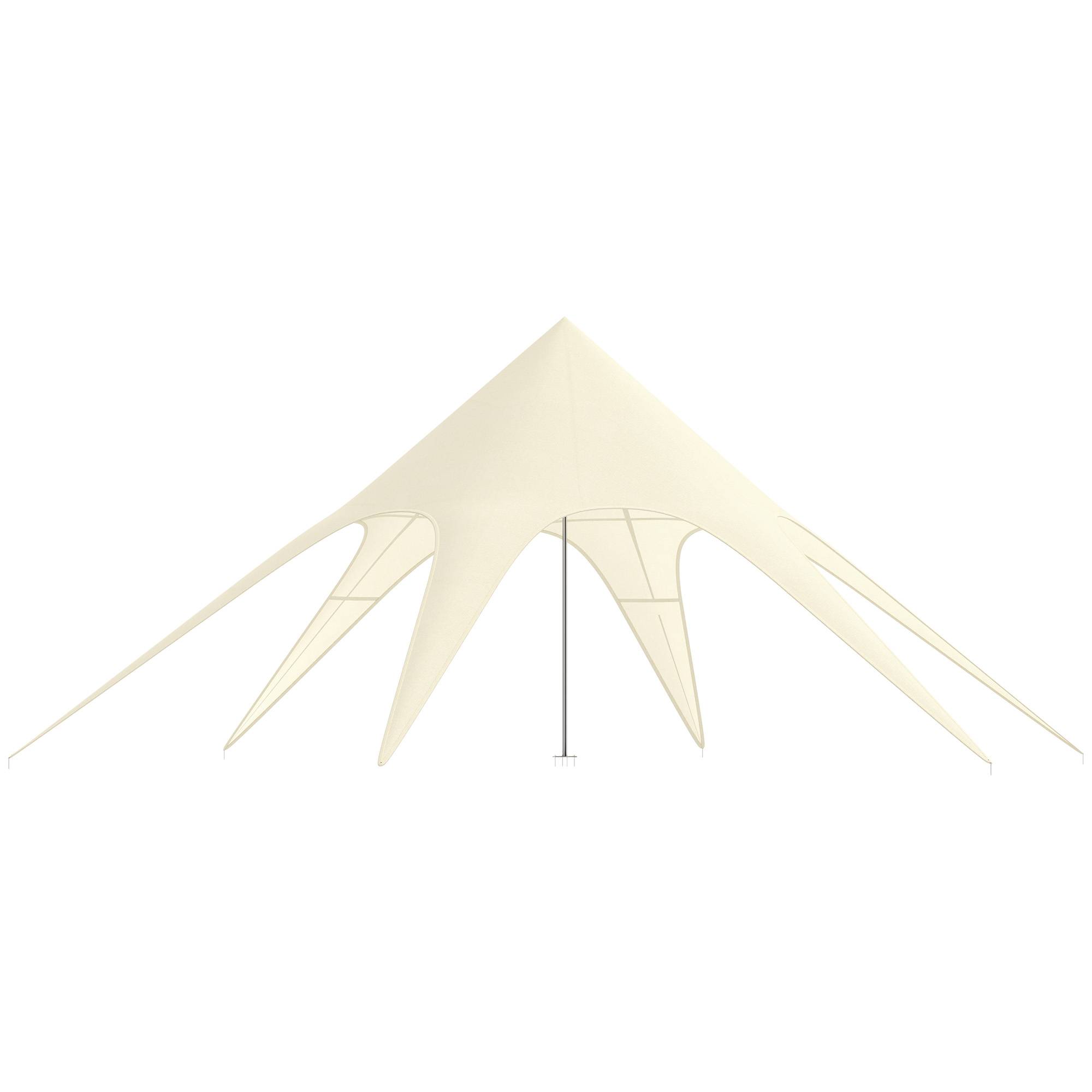 Outsunny - Tente de Jardin XXL 10x10x4m Anti-Pluie Voile d'Ombrage Toile Camping Polyester 210D Imperméable Beige - Outsunny - Image 1