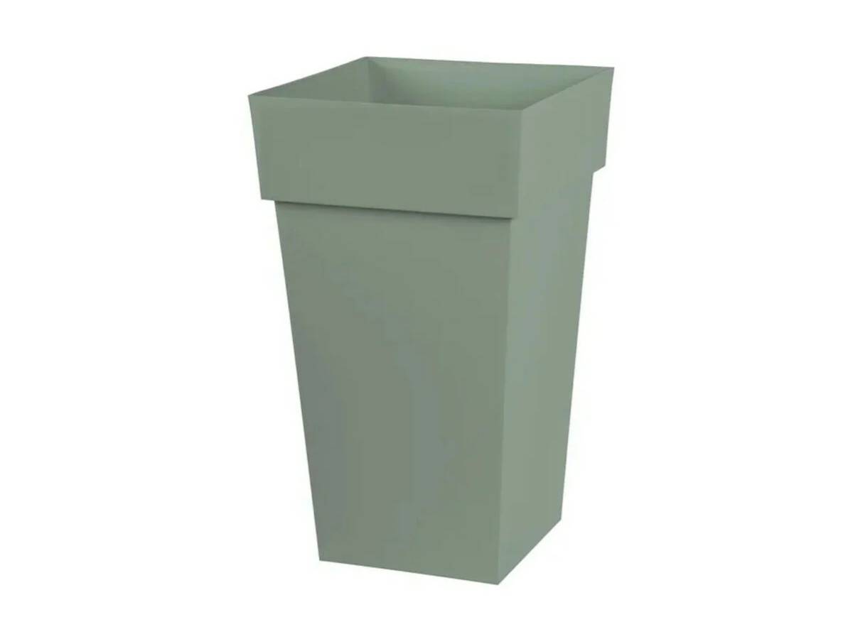 Eda - Pot de fleur carré Toscane 43 x H.80 cm - Vert laurier - Eda - Imagen 1