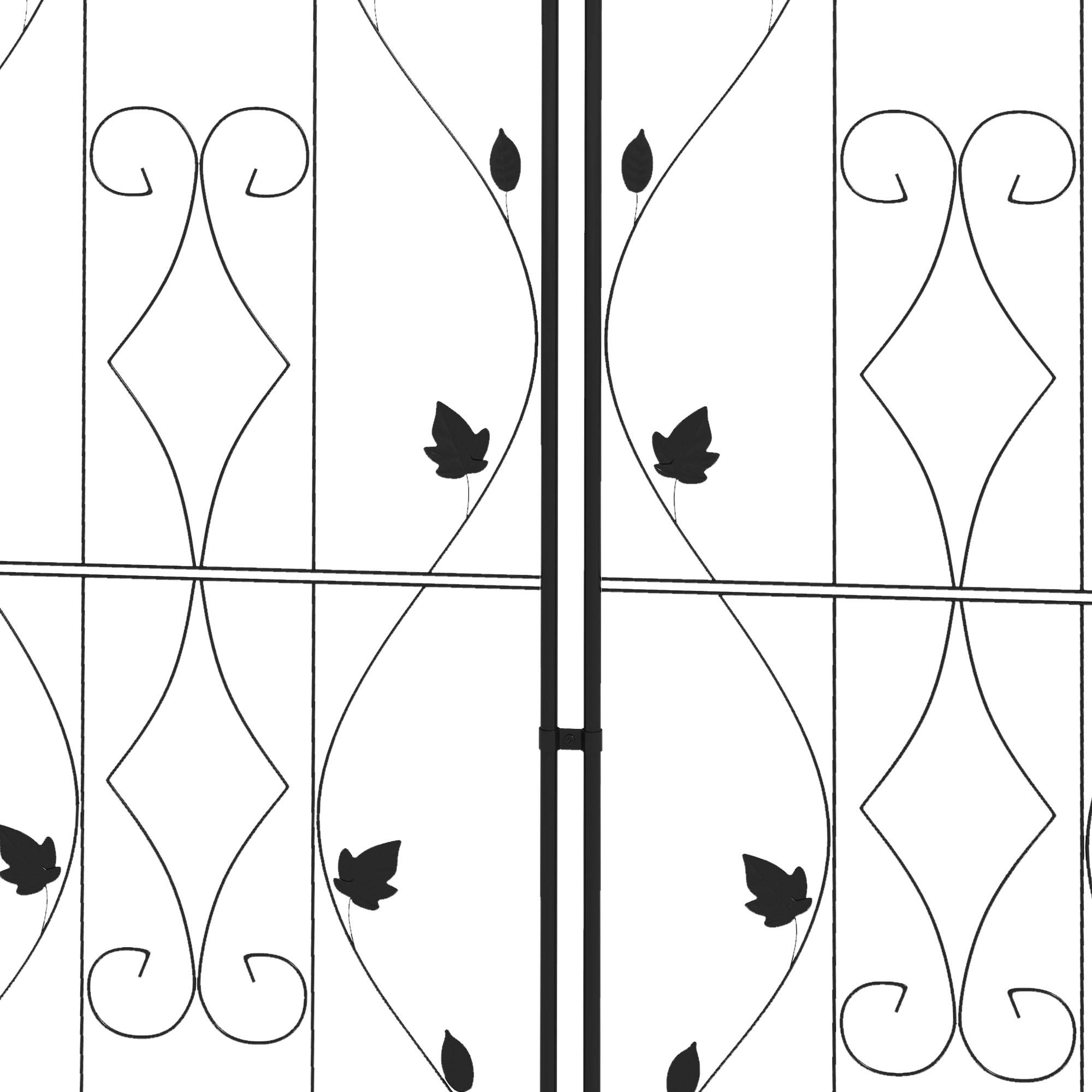 Treillis de jardin acier noir 50 x 1.3 x 181 cm - PANGIVO - Imagen 9