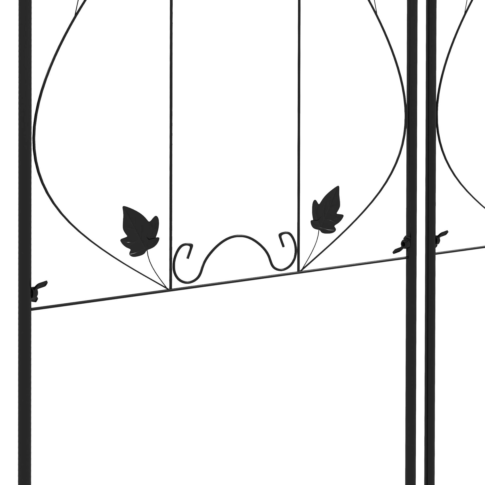 Treillis de jardin acier noir 50 x 1.3 x 181 cm - PANGIVO - Imagen 10