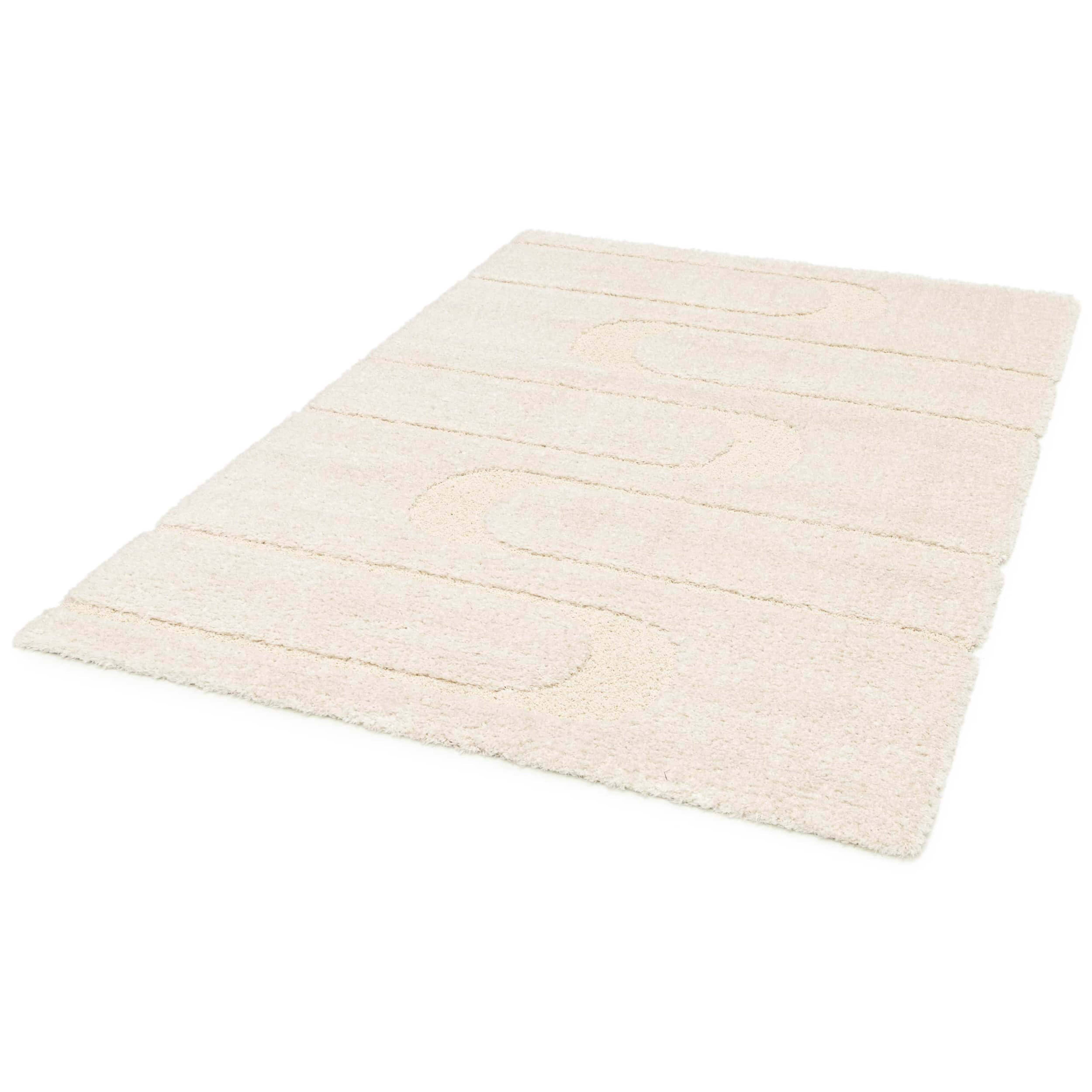 Oviala - Tapis rectangulaire à poils longs motif géométrique écru 120 x 170 cm Ziggy - Oviala - Imagen 5