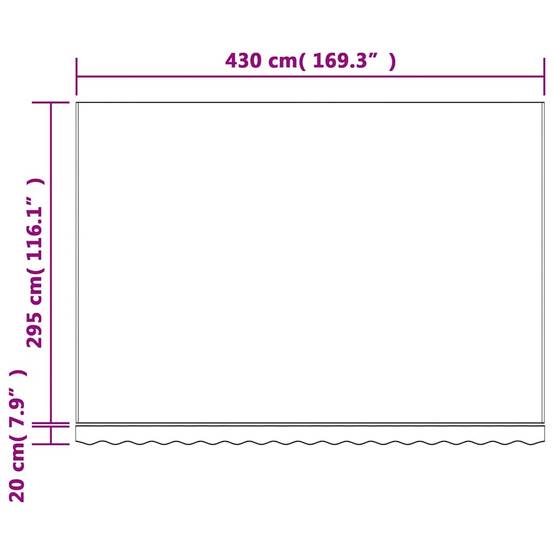 Toile de Remplacement Store Banne Polyester Traité Anti-UV pour Jardin Rayures Multicolores 4,5x3 m – ComfortXL Outdoor Living - Image 7