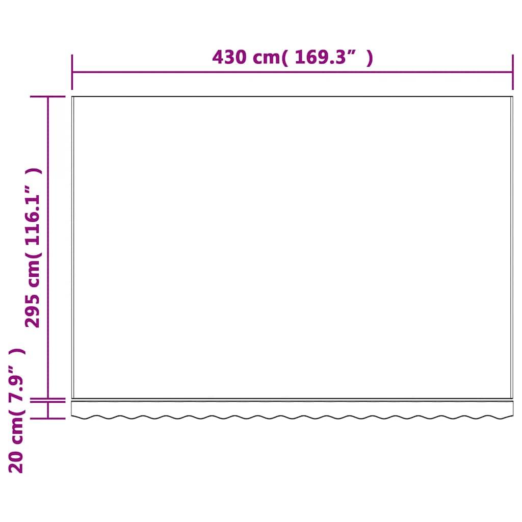 Toile de Remplacement Store Banne Polyester Traité Anti-UV pour Jardin Rayures Multicolores 4,5x3 m – ComfortXL Outdoor Living - Image 7