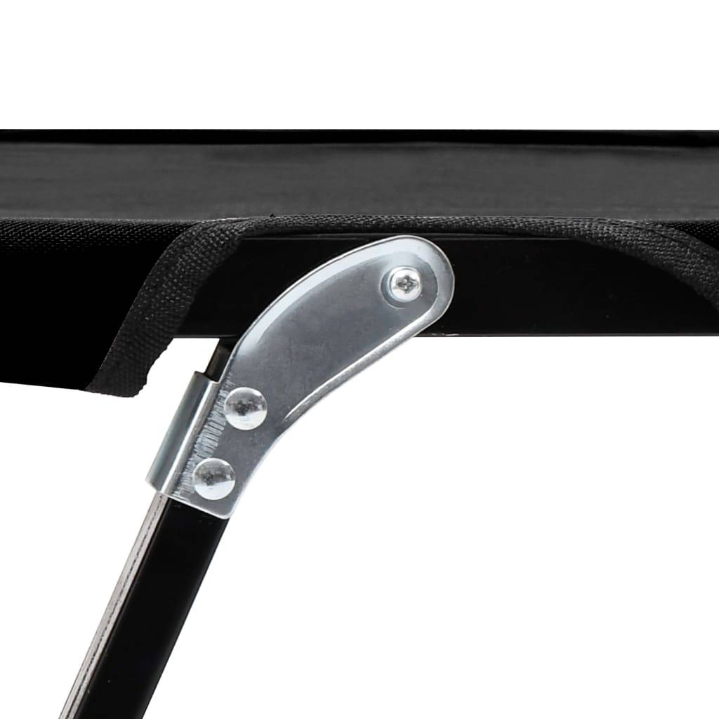 Helloshop26 - Lit de camping double meuble d'extérieur pliable 2 places noir acier - Imagen 6