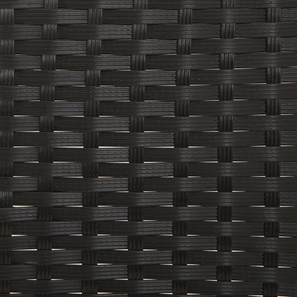 Helloshop26 - Banc de jardin meuble de patio d'extérieur terrasse à 2 places avec coussins résine tressée noir - Imagen 6