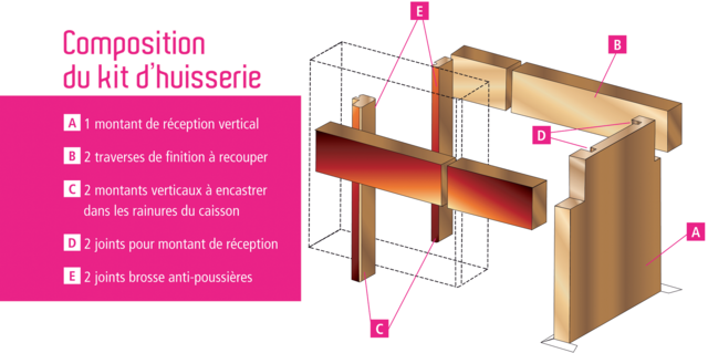 Kit huisserie pour vantail double MDF FIBROTUBI - Double porte jusqu'à 2400 mm de large - 61462402 - Imagen 3