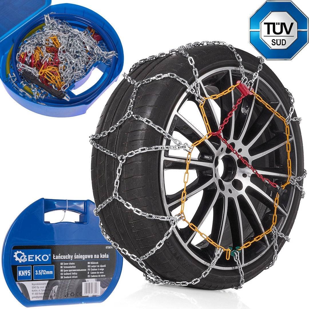Entrepotbrico - Chaînes À Neige  Pour Voiture Ensemble Pour Essieu 12 Mm Mailles 3,5 Mm - Image 1