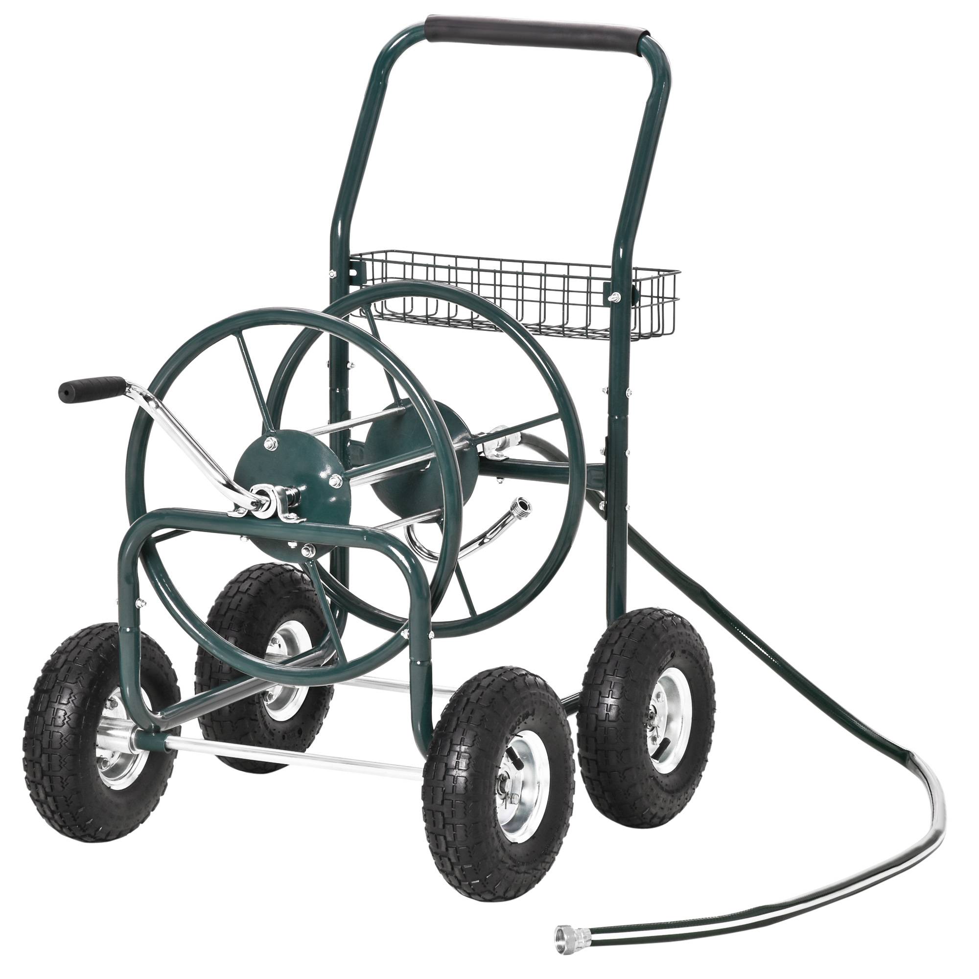 Dévidoir chariot métal vert 83 x 60 x 92.5 cm - PANGIVO - Image 2