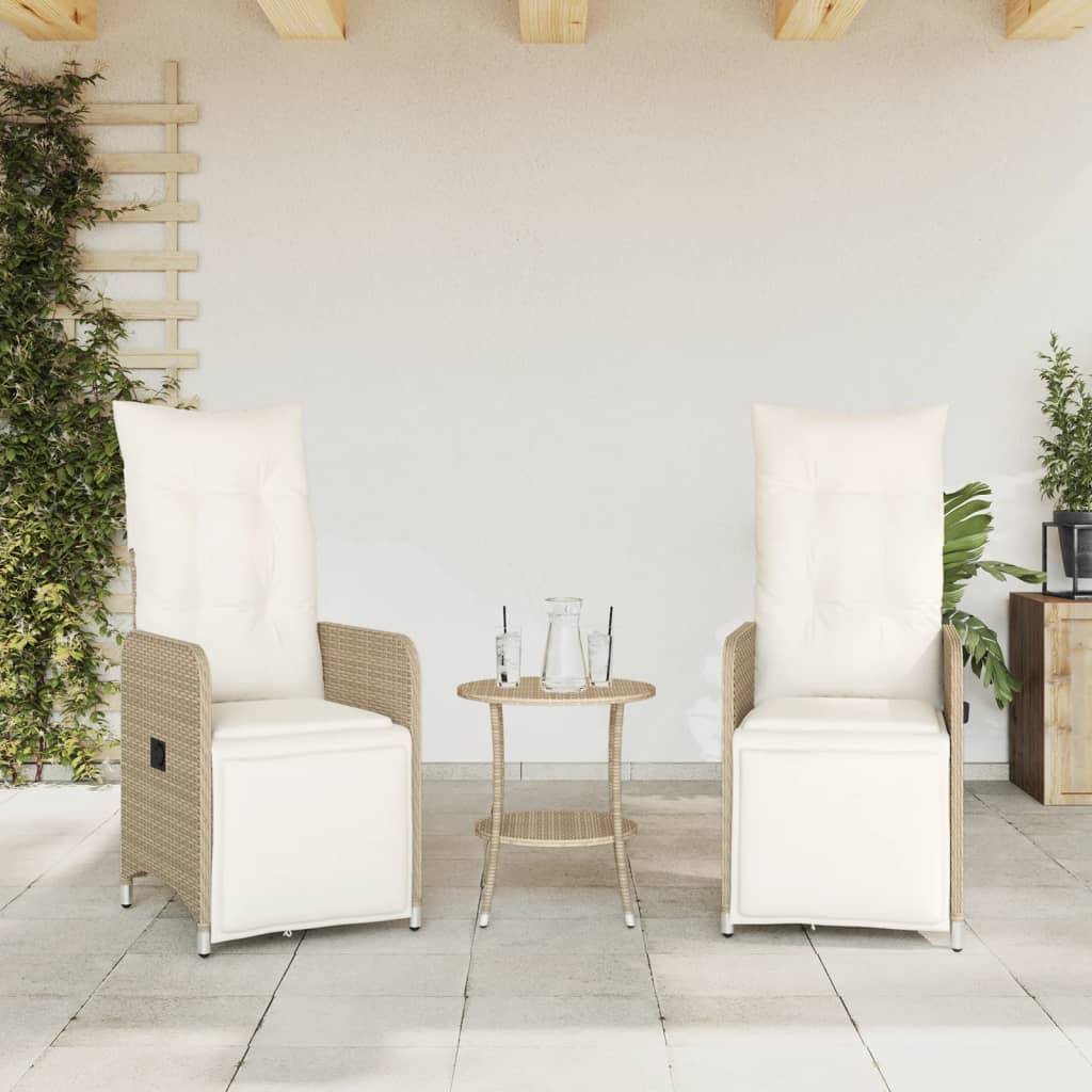 Prolenta Premium - Chaises de jardin rotin beige 54,5 x 58,5 x 92 cm - Prolenta premium p3157.0 - Image 3