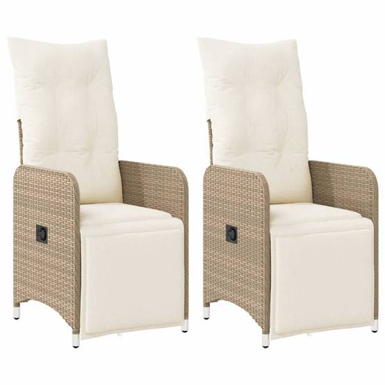 Prolenta Premium - Chaises de jardin rotin beige 54,5 x 58,5 x 92 cm - Prolenta premium p3157.0 - Image 1